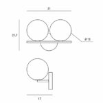 Candeeiro de parede / Aplique JUGEN 2xE27 - Image 3