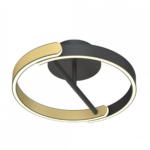 PLAFON LINOS PRETO + DOURADO